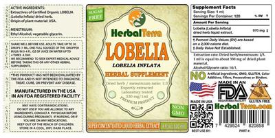 Photo of the Herbal Terra Lobelia label
