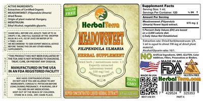 Photo of the Herbal Terra Meadowsweet label