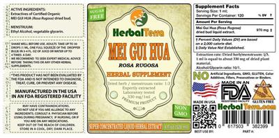 Photo of the Herbal Terra Mei Gui Hua label