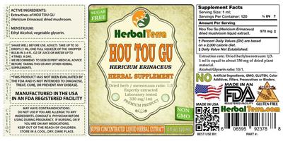 Photo of the Herbal Terra Hou Tou Gu label
