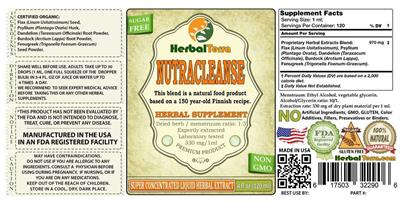 Photo of the Herbal Terra Nutracleanse label