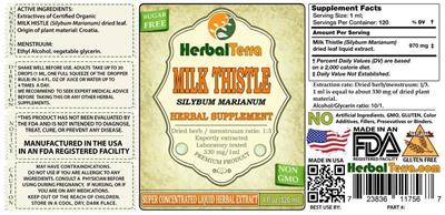 Photo of the Herbal Terra Milk Thistle label