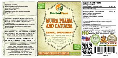 Photo of the Herbal Terra Muira Puama and Catuaba label
