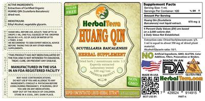 Photo of the Herbal Terra Huang Qin label