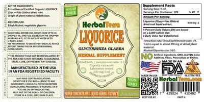 Photo of the Herbal Terra Liquorice label