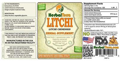 Photo of the Herbal Terra Litchi label