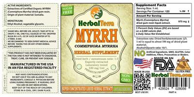 Photo of the Herbal Terra Myrrh label