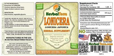 Photo of the Herbal Terra Lonicera label