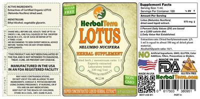 Photo of the Herbal Terra Lotus label