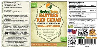 Photo of the Herbal Terra Eastern Red Cedar label