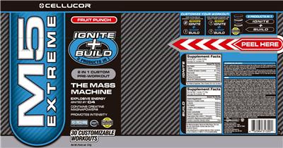 Photo of the Cellucor Ignite label
