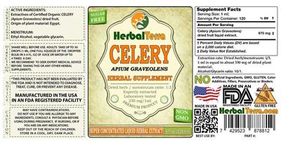 Photo of the Herbal Terra Celery Sugar Free label