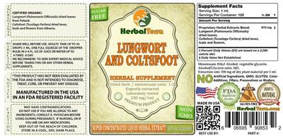 Photo of the Herbal Terra Lungwort and Coltsfoot label