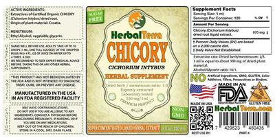 Photo of the Herbal Terra Chicory Sugar Free label