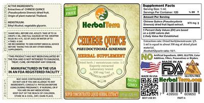 Photo of the Herbal Terra Chinese Quince Pseudocydonia sinensis Sugar Free label