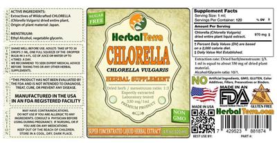Photo of the Herbal Terra Chlorella Sugar Free label