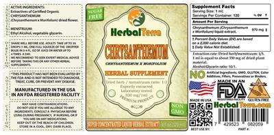 Photo of the Herbal Terra Chrysanthemum Sugar Free label