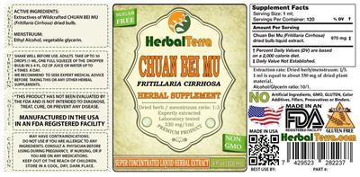 Photo of the Herbal Terra Chuan Bei Mu Sugar Free label