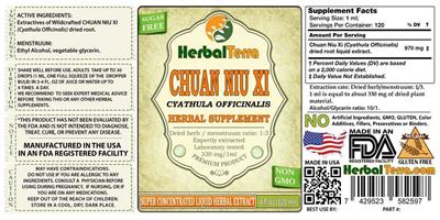 Photo of the Herbal Terra Chuan Niu Xi Sugar Free label
