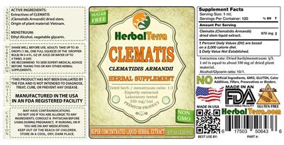 Photo of the Herbal Terra Clematis Sugar Free label