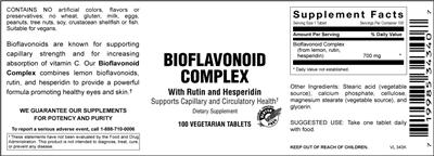 Photo of the Vitamer Laboratories Bioflavonoid Complex label