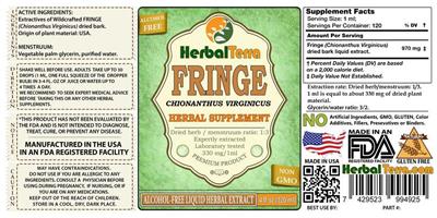 Photo of the Herbal Terra Fringe Alcohol Free label