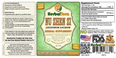 Photo of the Herbal Terra Nu Zhen Zi Alcohol Free label