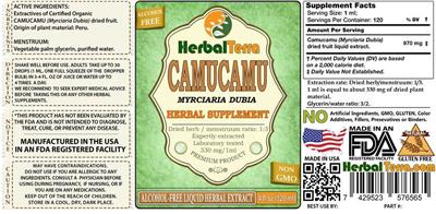 Photo of the Herbal Terra Camucamu Alcohol Free label