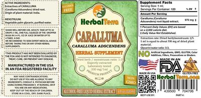 Photo of the Herbal Terra Caralluma Alcohol Free label