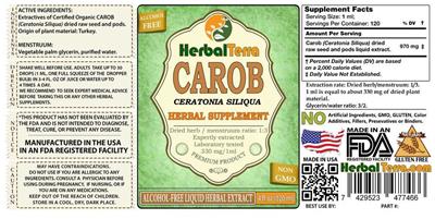 Photo of the Herbal Terra Carob Alcohol Free label