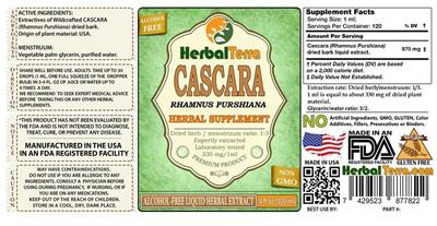 Photo of the Herbal Terra Cascara Alcohol Free label