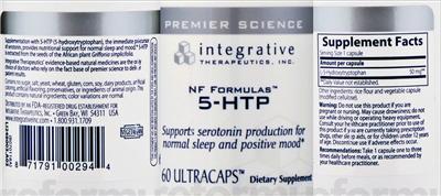 Photo of the Integrative Therapeutics 5-HTP label