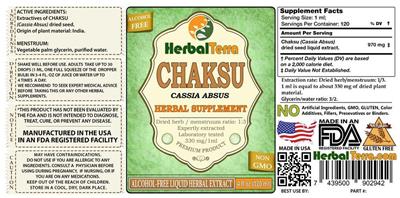Photo of the Herbal Terra Chaksu Alcohol Free label