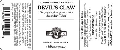 Photo of the Herb Pharm Devil's Claw label