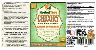 Photo of the Herbal Terra Chicory Alcohol Free label