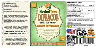 Photo of the Herbal Terra Dipsacus Alcohol Free label
