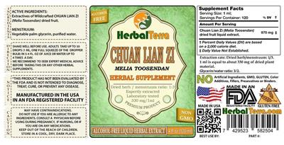 Photo of the Herbal Terra Chuan Lian Zi Alcohol Free label