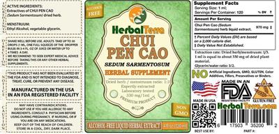 Photo of the Herbal Terra Chui Pen Cao Alcohol Free label