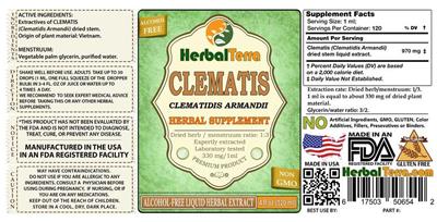 Photo of the Herbal Terra Clematis Alcohol Free label