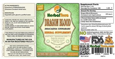 Photo of the Herbal Terra Dragon Blood Alcohol Free label
