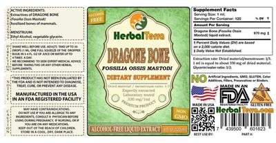 Photo of the Herbal Terra Dragon Bone Alcohol Free label