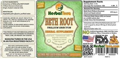 Beth Root Alcohol Free