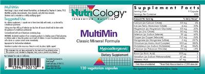 Photo of the NutriCology MultiMin label