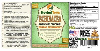 Photo of the Herbal Terra Echinacea Echinacea purpurea Alcohol Free label