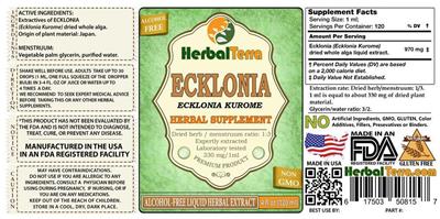 Photo of the Herbal Terra Ecklonia Alcohol Free label