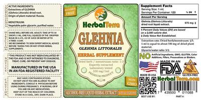 Photo of the Herbal Terra Glehnia Alcohol Free label