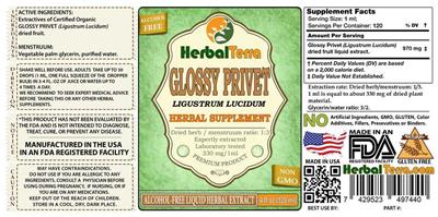 Photo of the Herbal Terra Glossy Privet Alcohol Free label