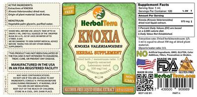 Photo of the Herbal Terra Knoxia label
