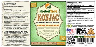 Photo of the Herbal Terra Konjac Alcohol Free label