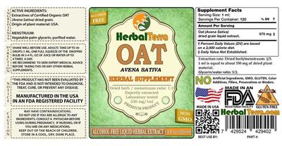 Photo of the Herbal Terra Oat Alcohol Free label